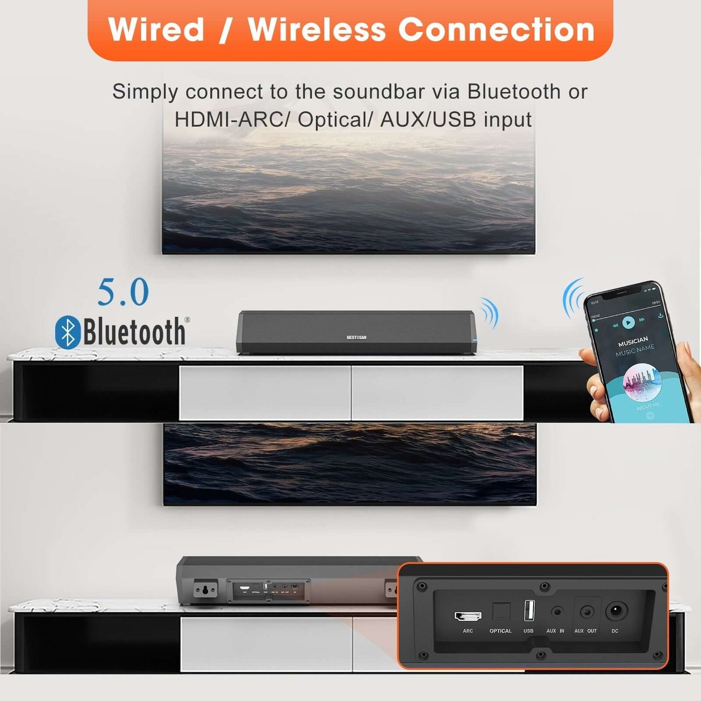 Echo Wireless Soundbar – High Power Audio