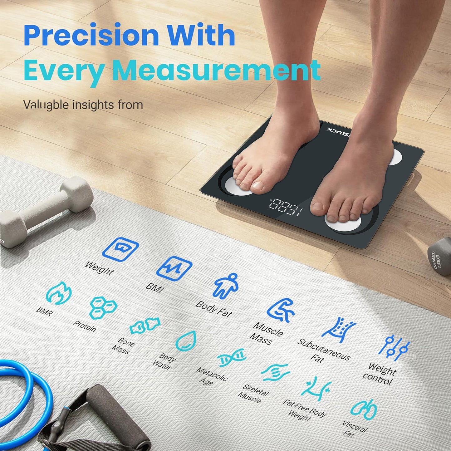 Plusluck Smart Scale – Bluetooth Body Analysis