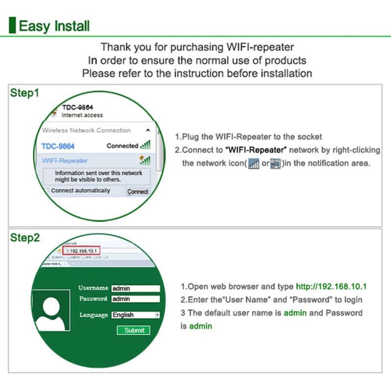 Wifi Repeater 300Mbps – Enhanced Signal Coverage
