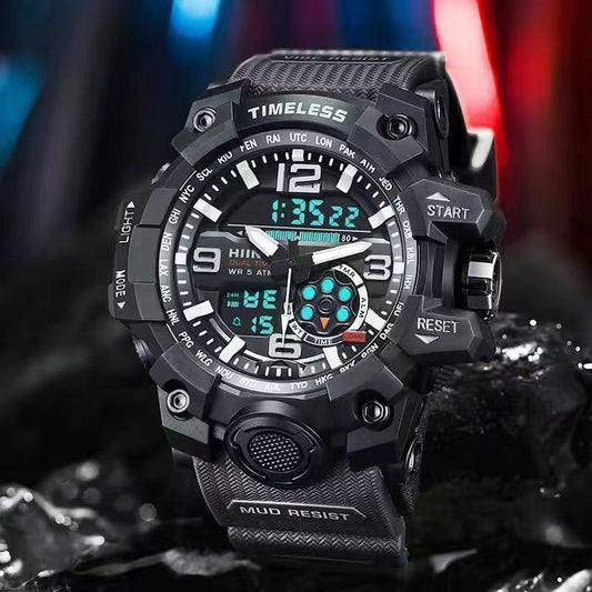 Men's Waterproof Sports Watch – Dual Display Feature