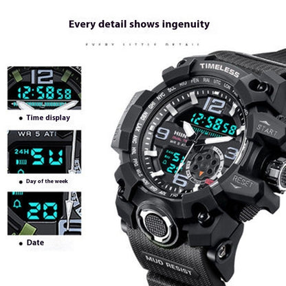 Men's Waterproof Sports Watch – Dual Display Feature
