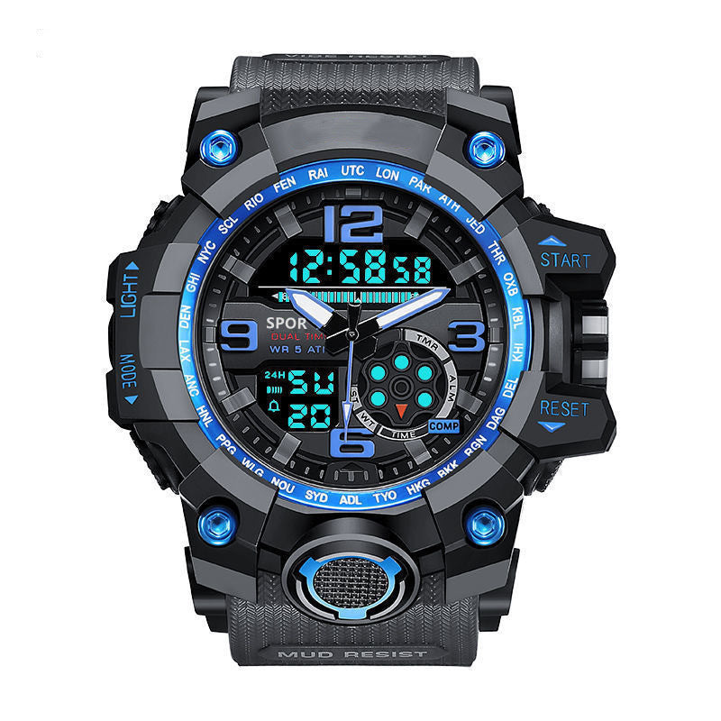 Men's Waterproof Sports Watch – Dual Display Feature