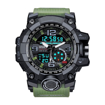 Men's Waterproof Sports Watch – Dual Display Feature