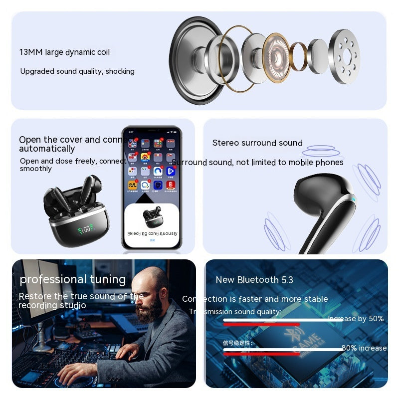 Noise-Reduction Bluetooth Headset – Long Battery Life