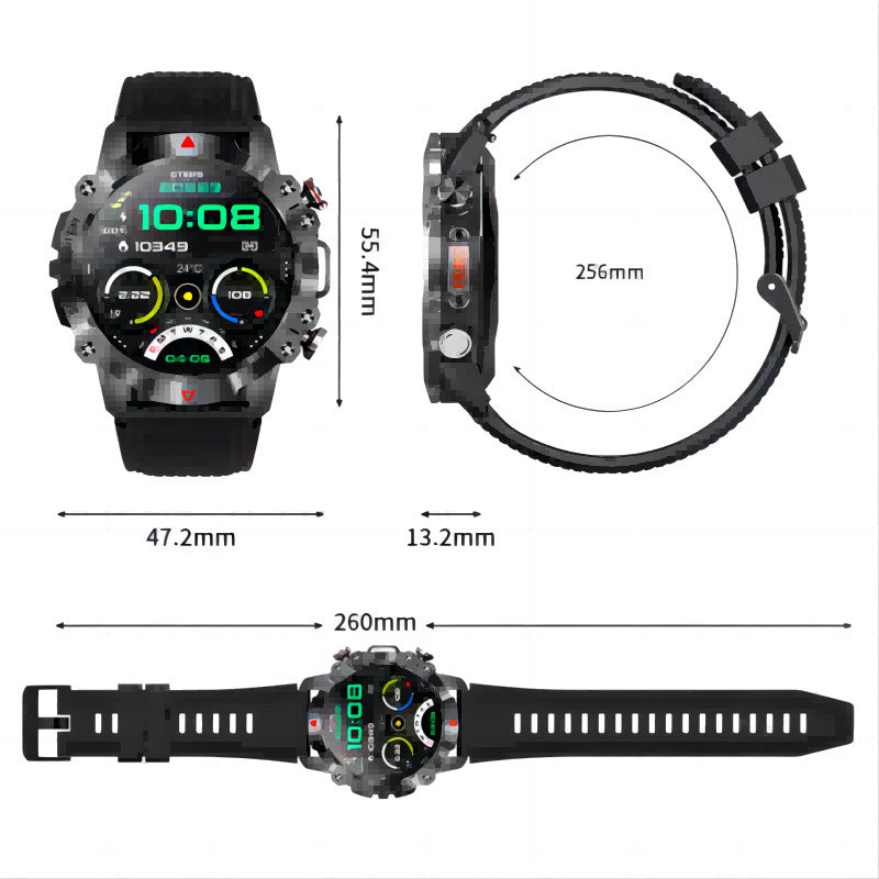 Outdoor Smart Watch – Waterproof Heart Rate Monitoring