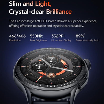 SmartFit Round Smartwatch – 3ATM Waterproof - DomoHive Store