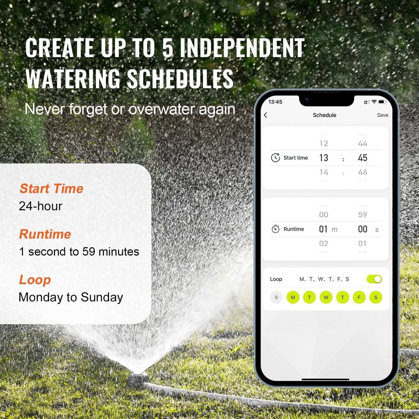 VEVOR WiFi Sprinkler Timer – Smart App Control - DomoHive Store