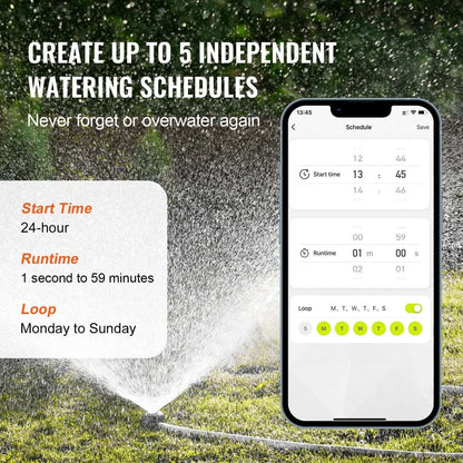 VEVOR WiFi Sprinkler Timer – Smart App Control - DomoHive Store